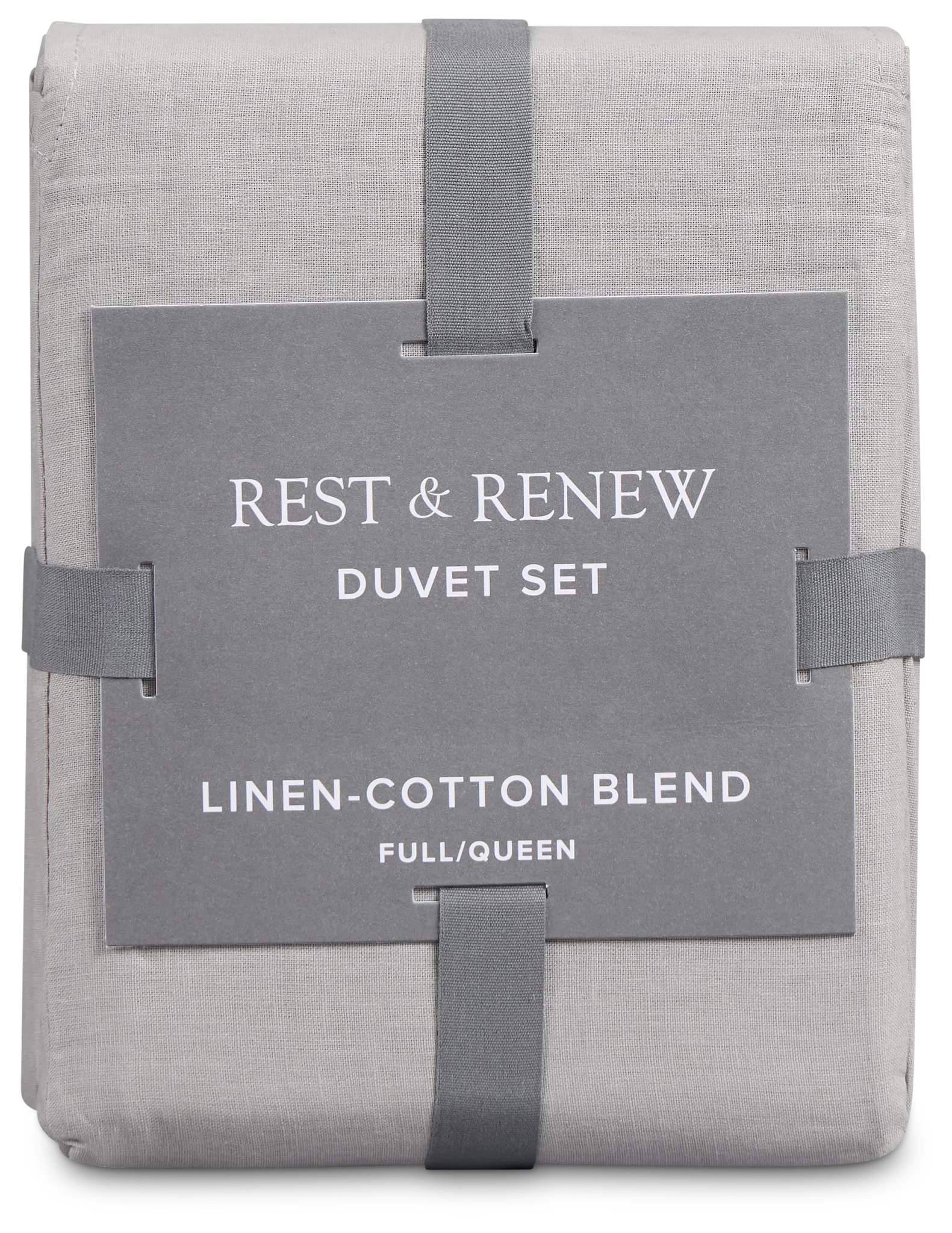 Rest & Renew Linen Blend Gray Duvet Set
