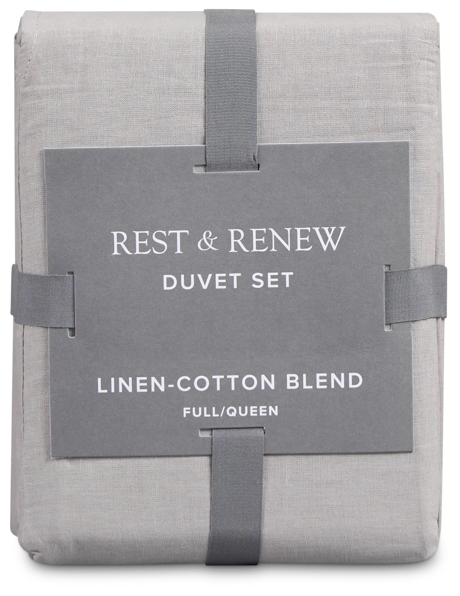 Rest & Renew Linen Blend Gray Duvet Set Rest & Renew Linen Blend Gray Duvet Set