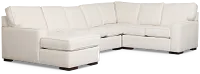 Sinclair Light Beige Fabric Left Chaise Cooling Memory Foam Sleeper Sectional