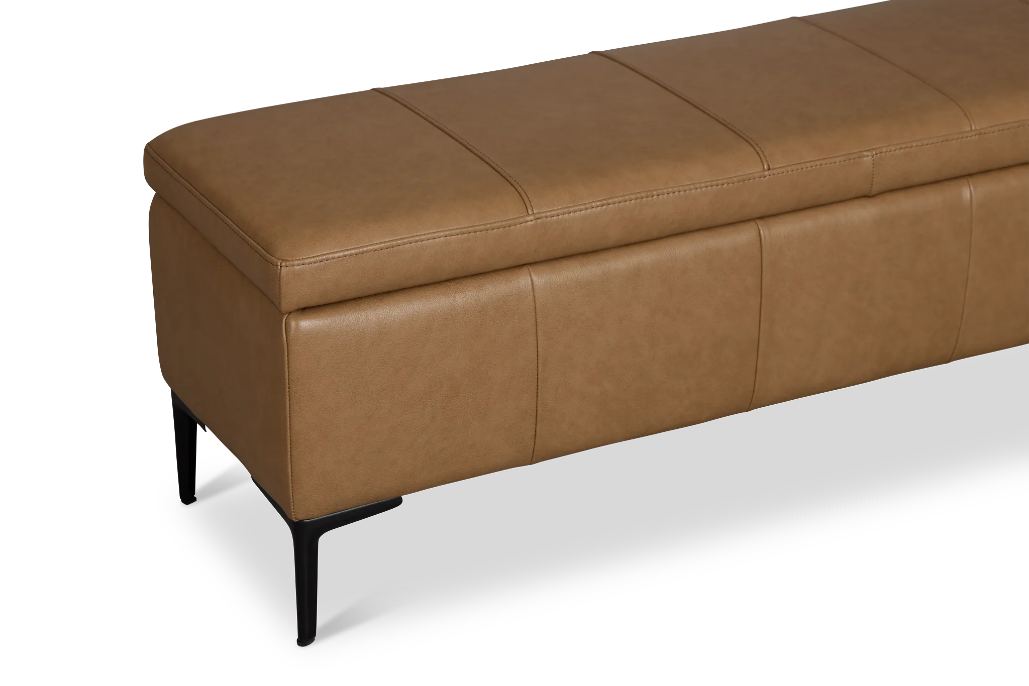 Highland Dark Brown Storage Upholstered Bench
