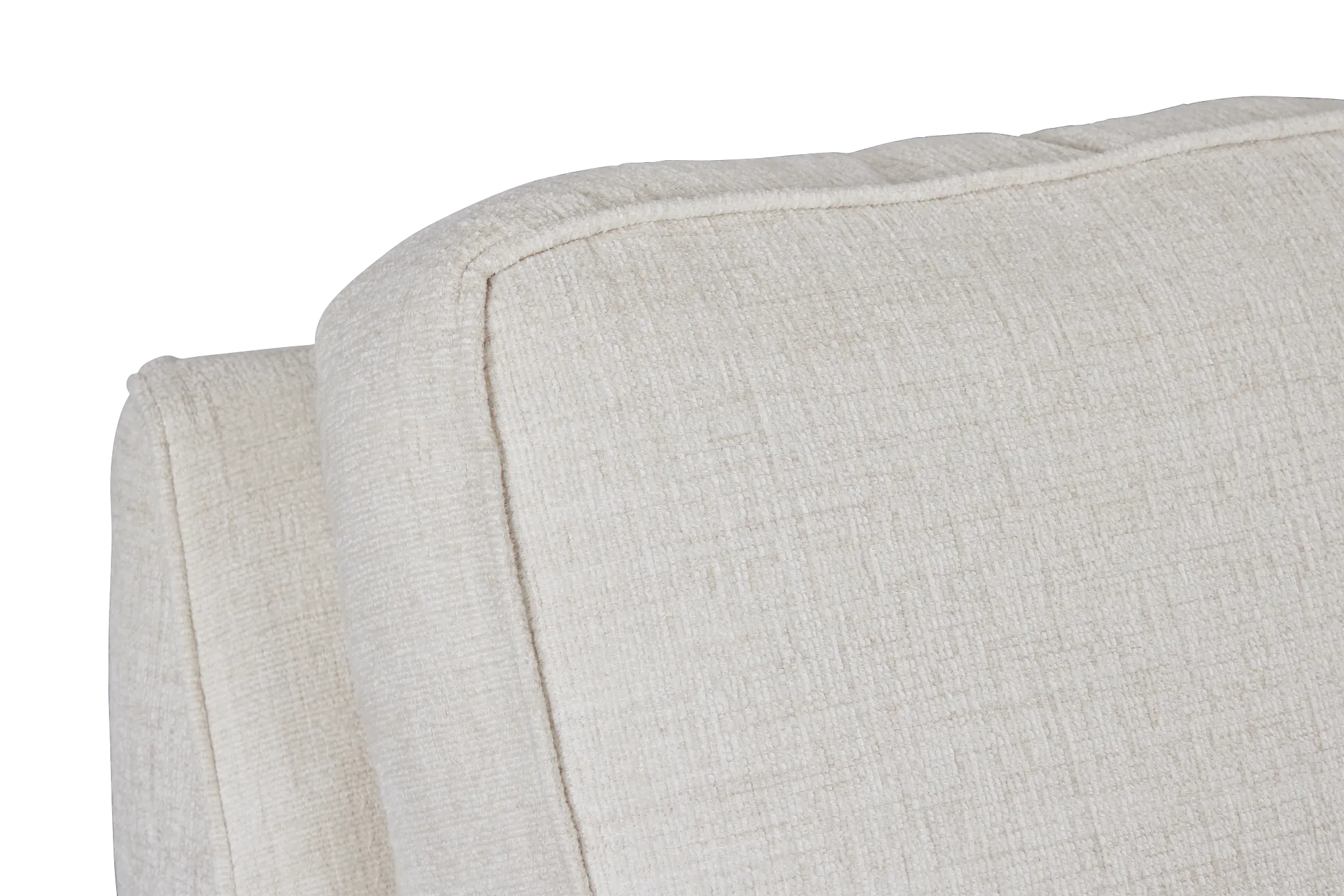 Andie White Fabric Medium Left Chaise Sectional