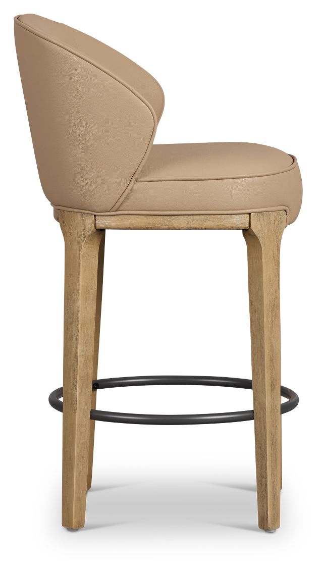 Libby Taupemicro 24" Upholstered Barstool