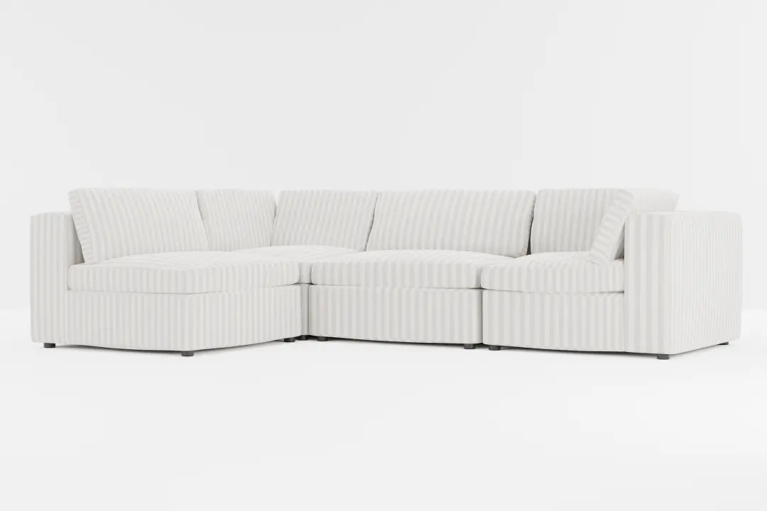 Destin Sea Lane Light Gray Fabric 4-piece Modular Sectional Destin Sea Lane Light Gray Fabric 4-piece Modular Sectional