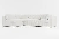 Destin Sea Lane Light Gray Fabric 4-piece Modular Sectional