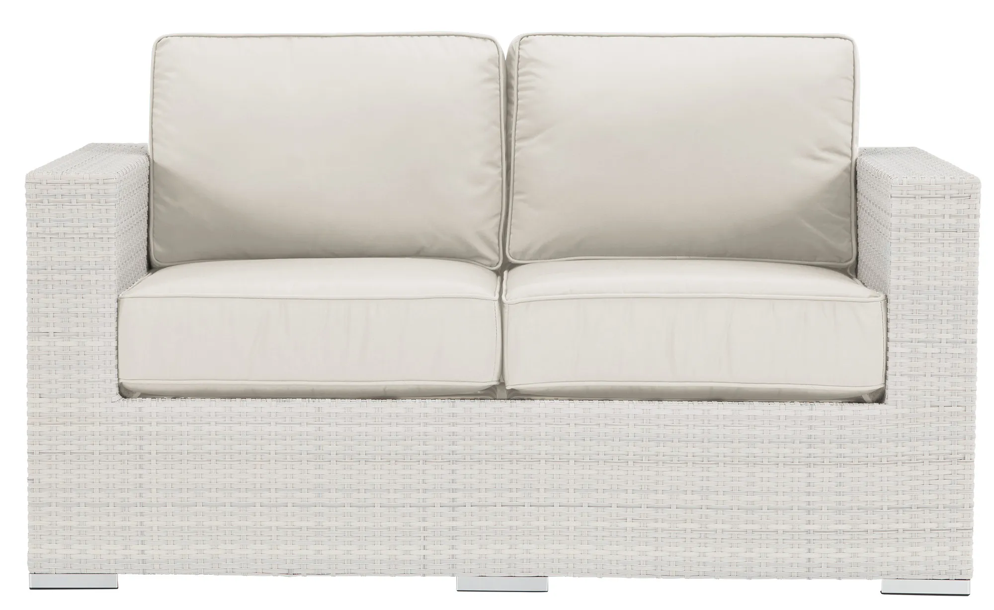 Biscayne White Loveseat