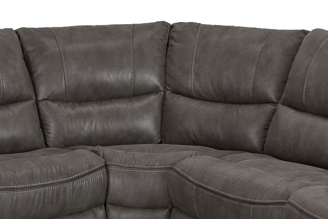 Dober Dark Gray Micro Small Two-arm Power Reclining Sectional