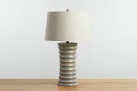 Cara Light Gray Table Lamp
