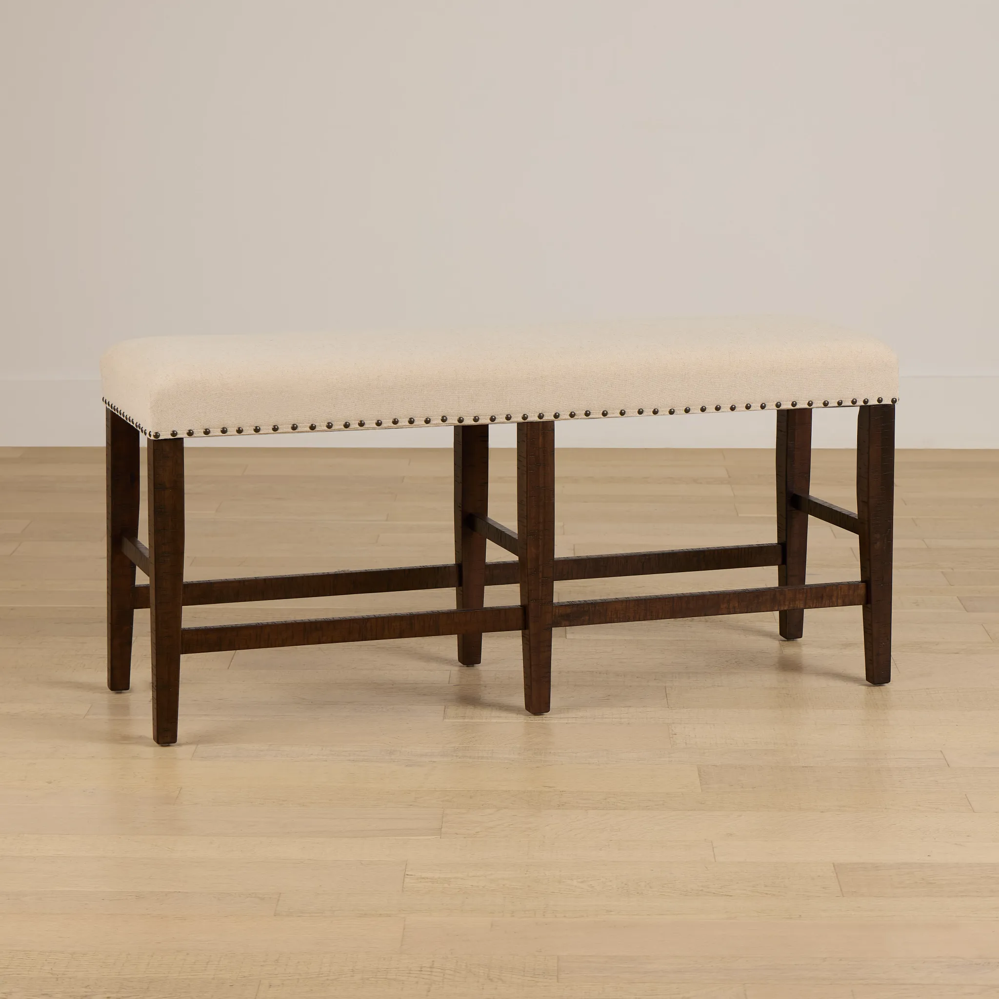 Joplin Dark Tone High Upholstered Dining Bench