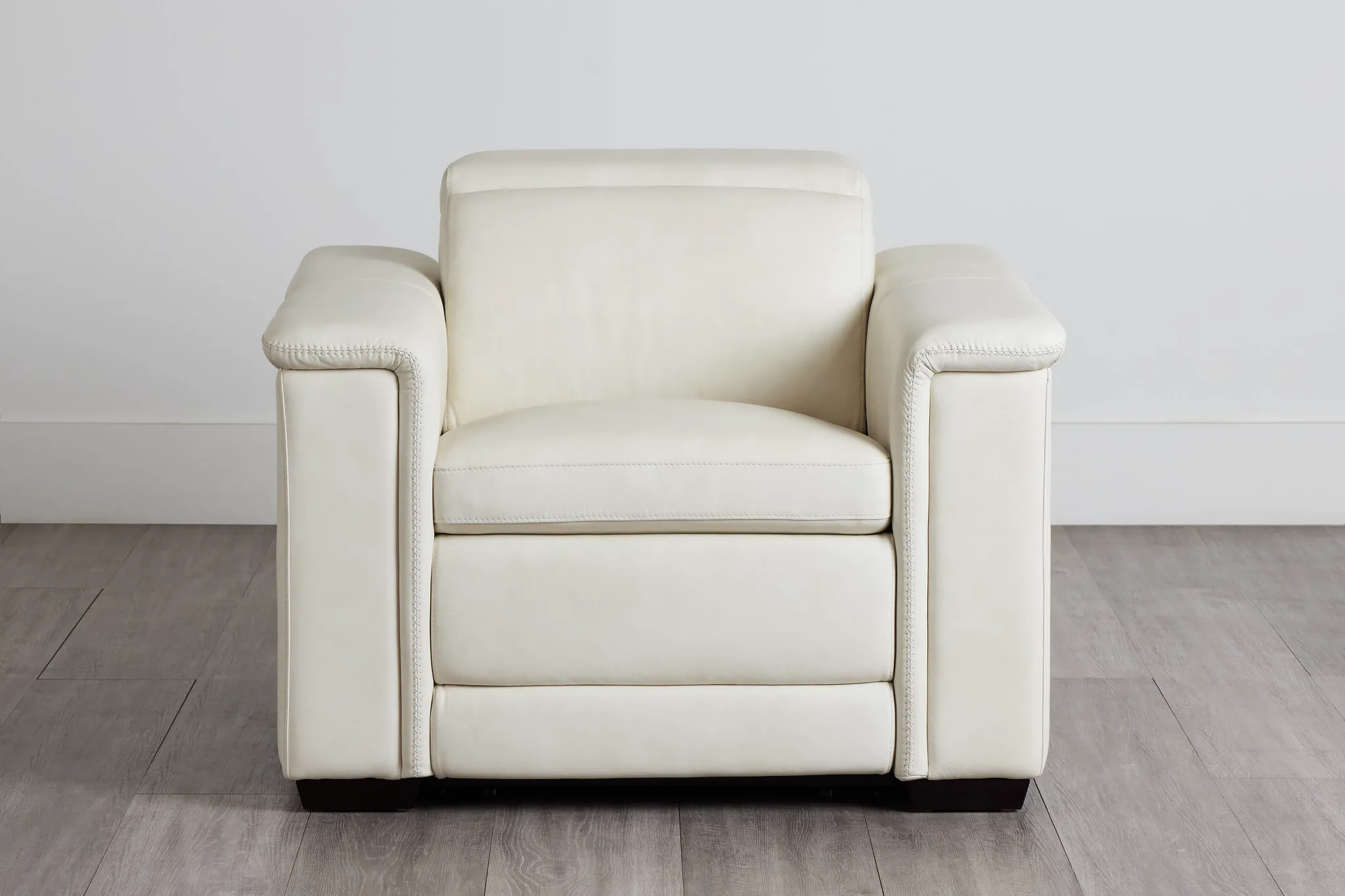 Ainsley White Leather Power Recliner