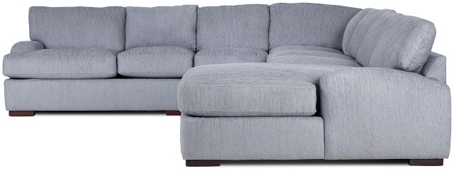 Alpha Light Gray Fabric Large Right Chaise Sectional (3)