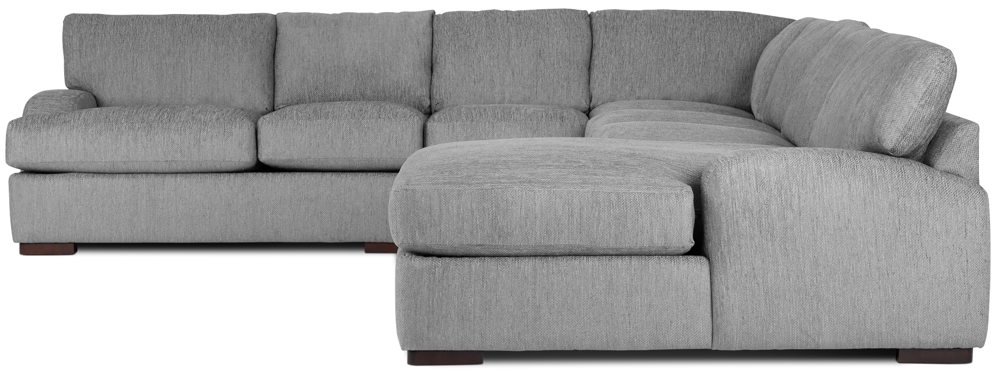 Alpha Light Gray Fabric Large Right Chaise Sectional Alpha Light Gray Fabric Large Right Chaise Sectional