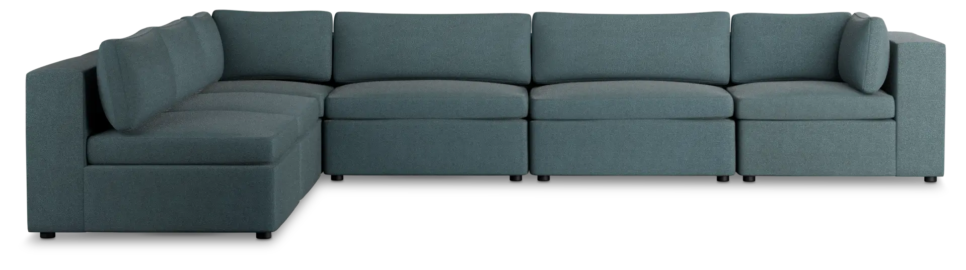 Destin Sutton Blue Fabric 6-piece Modular Sectional Destin Sutton Blue Fabric 6-piece Modular Sectional