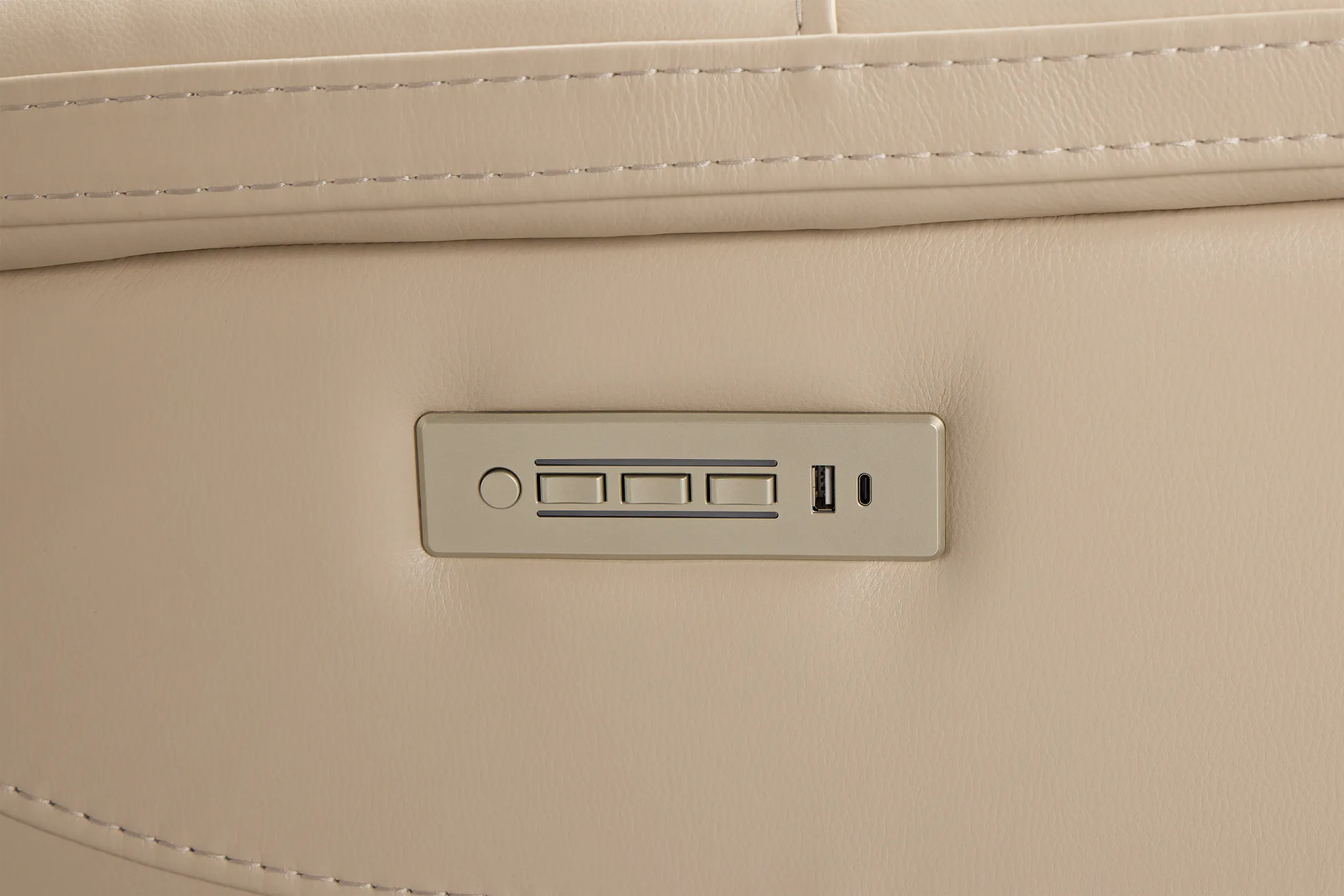 Fallon Beige Lthr/vinyl Power Recliner