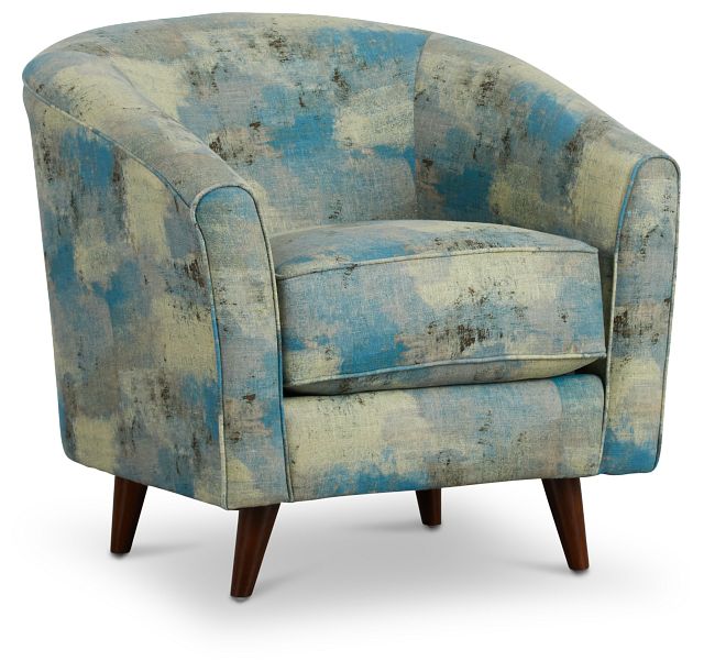 Antalya Teal Fabric Accent Chair (1)