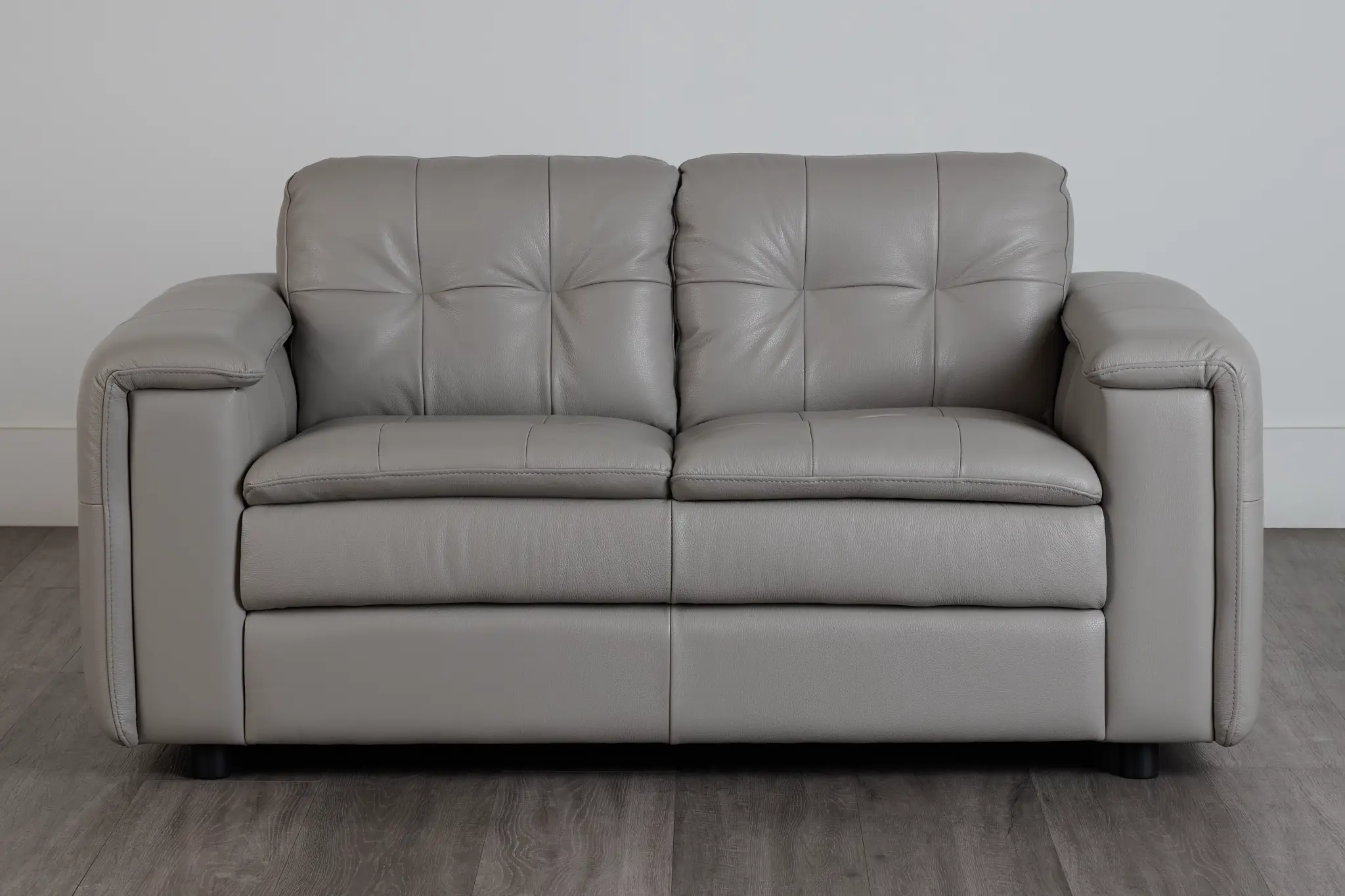 Rowan Gray Leather Loveseat Rowan Gray Leather Loveseat