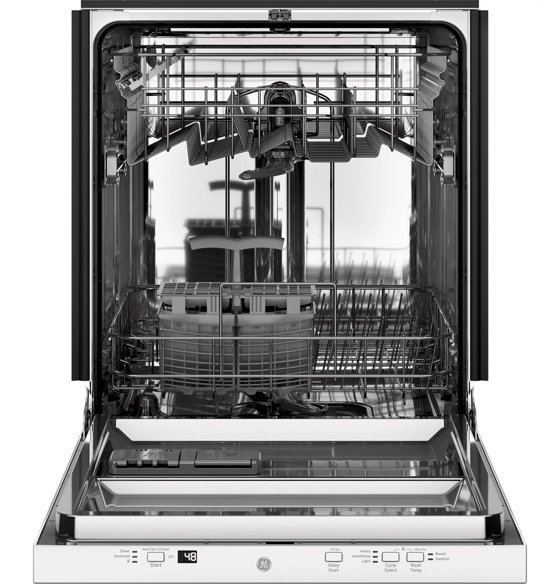 Ge 226 Series White Built In Dishwasher