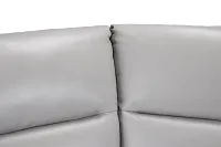 Peyton Light Gray Lthr/vinyl Medium Triple Power 2-arm Sectional