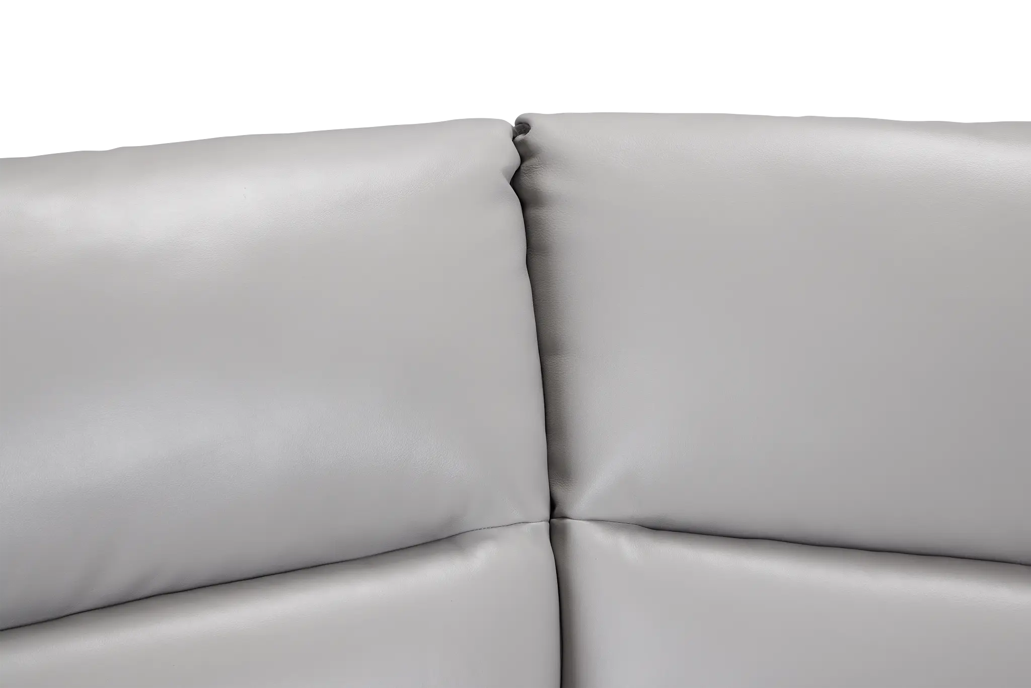 Peyton Light Gray Lthr/vinyl Medium Triple Power 2-arm Sectional Peyton Light Gray Lthr/vinyl Medium Triple Power 2-arm Sectional