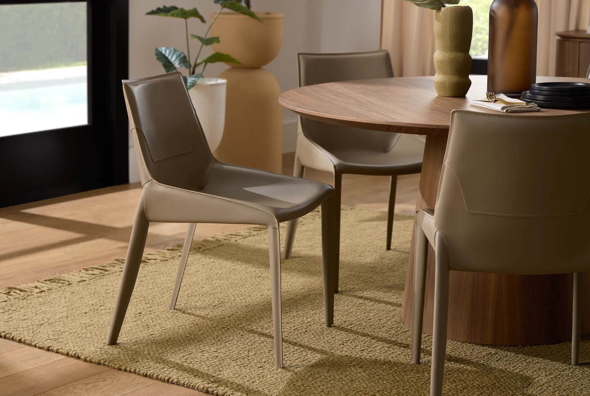 Wayne Beige Upholstered Side Chair