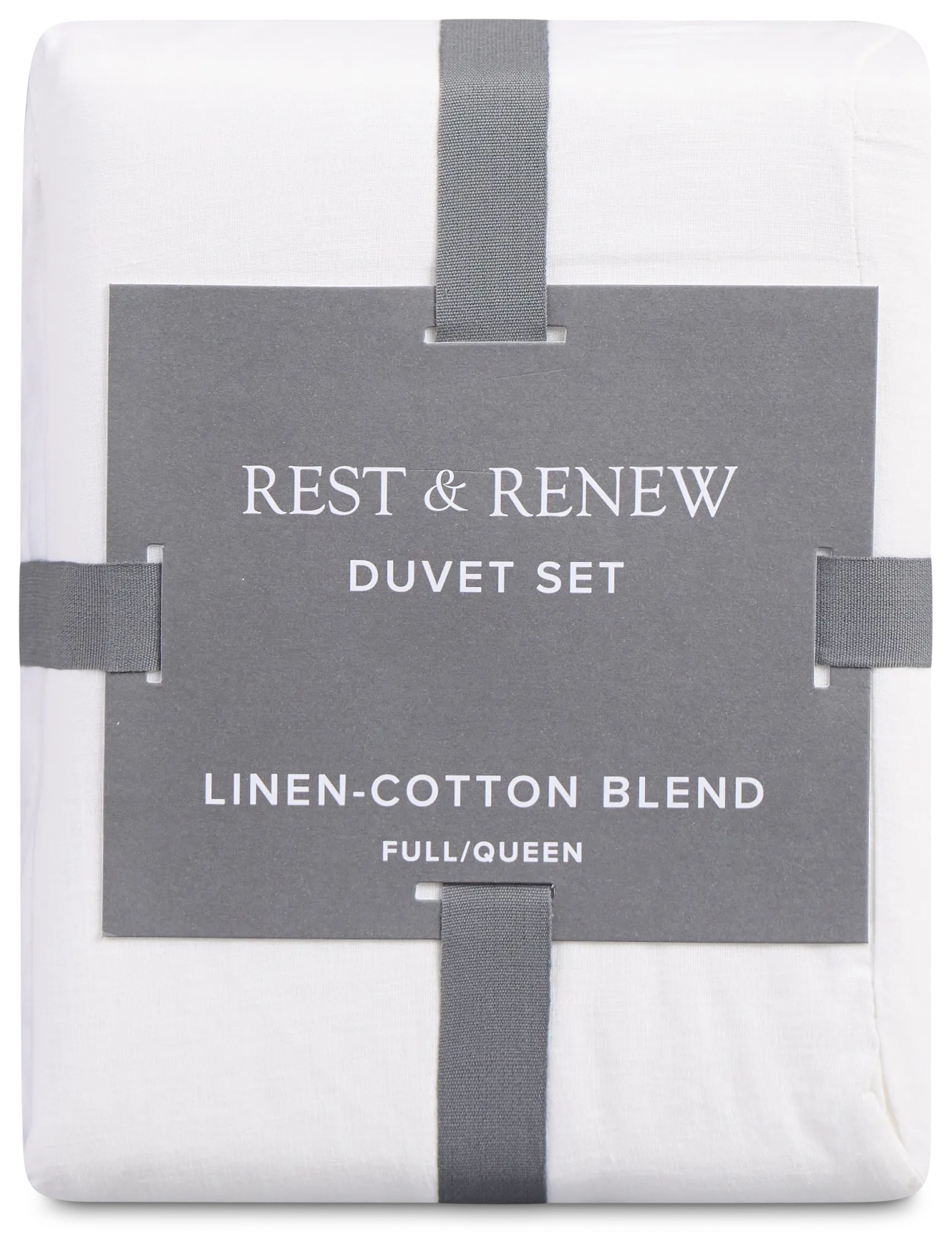 Rest & Renew Linen Blend White Duvet Set