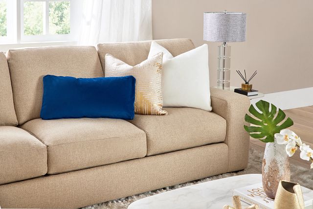 Veronica 104" Khaki Down Sofa