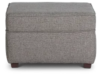 Asheville Brown Fabric Ottoman