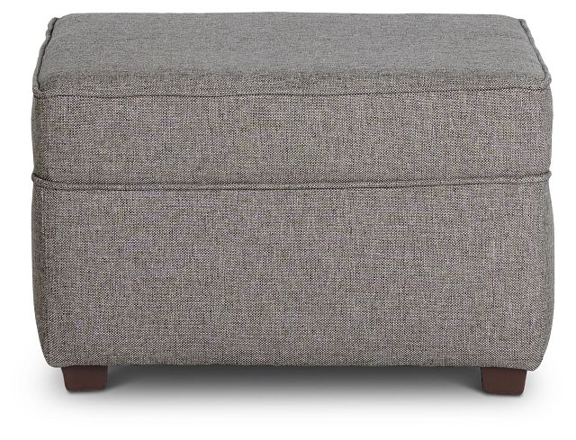 Asheville Brown Fabric Ottoman