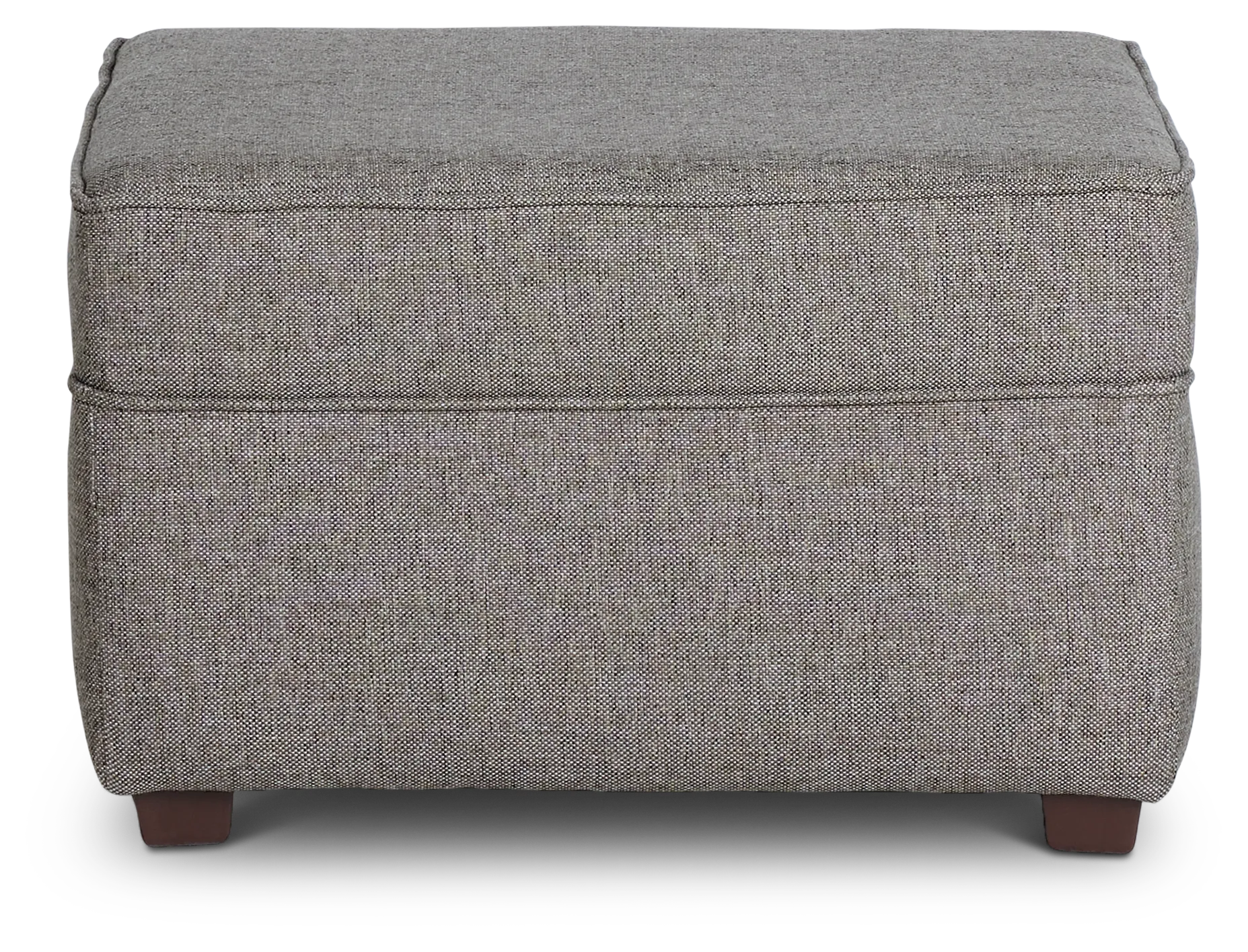 Asheville Brown Fabric Ottoman