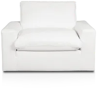 Nixon White Fabric Chair