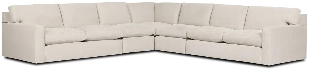 Hudson Gray Fabric Large Two-arm Sectional