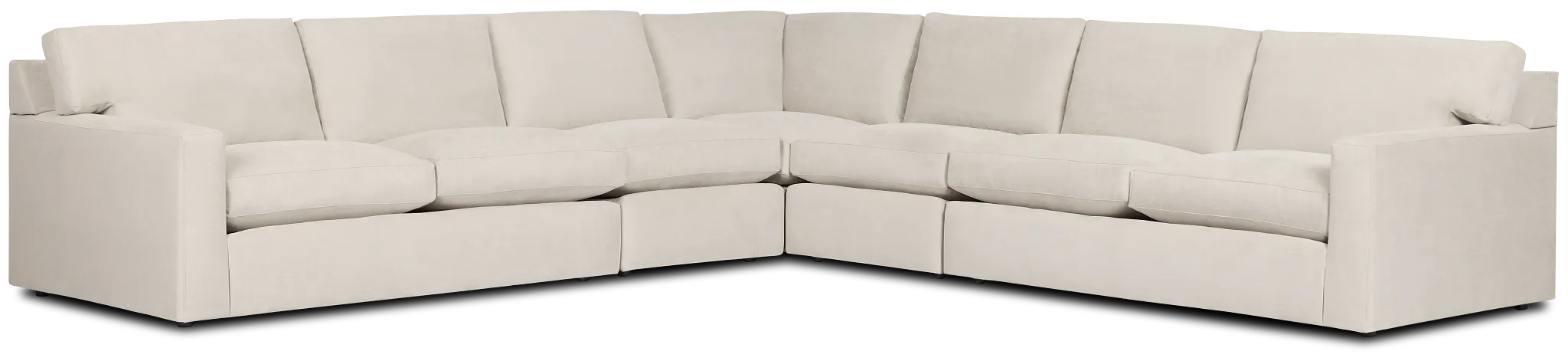 Hudson Gray Fabric Large Two-arm Sectional