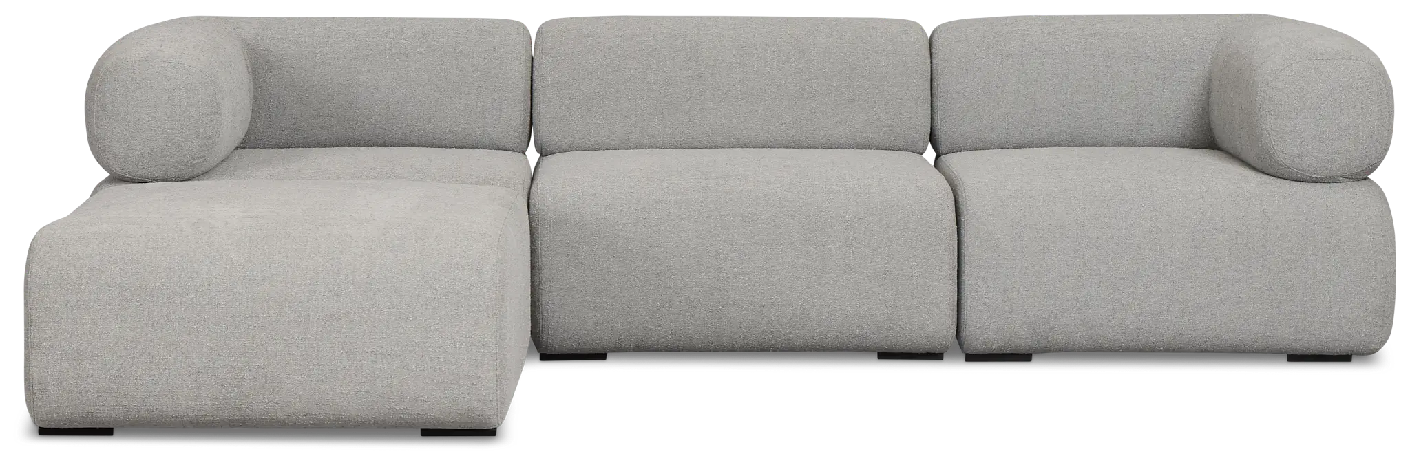 Celeste Light Gray Fabric 4-piece Chaise Sectional Celeste Light Gray Fabric 4-piece Chaise Sectional