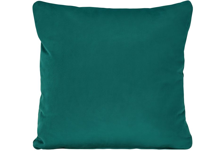 Royale Dark Teal Fabric Square Accent Pillow Home Accents Accent Pillows City Furniture