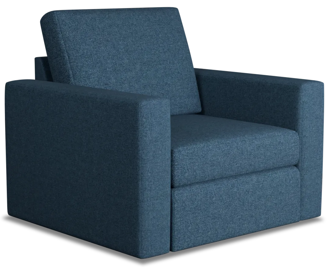 Citymod Blue Fabric Swivel Chair