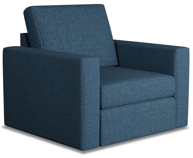 Citymod Blue Fabric Swivel Chair