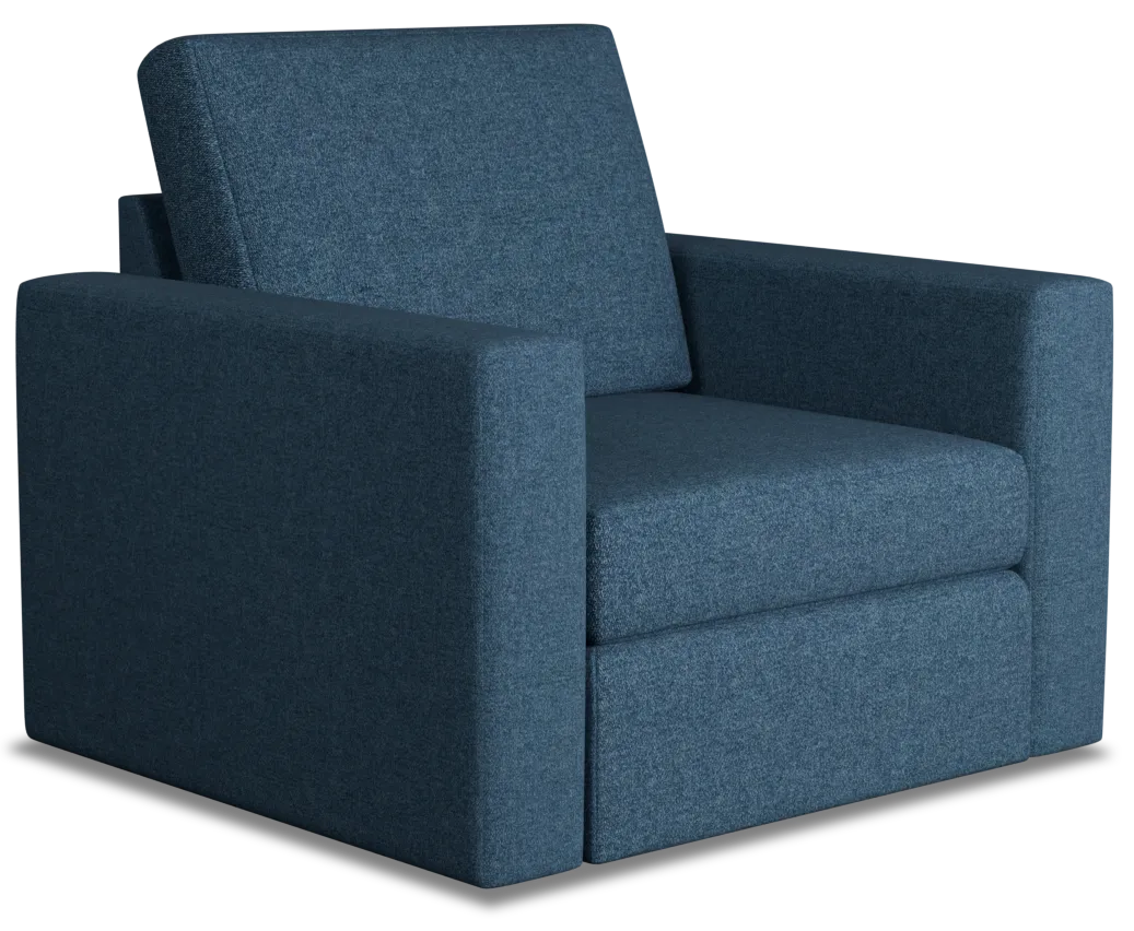 Citymod Blue Fabric Swivel Chair