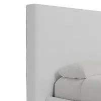 Grayton Suave White 54" Upholstered Platform Bed