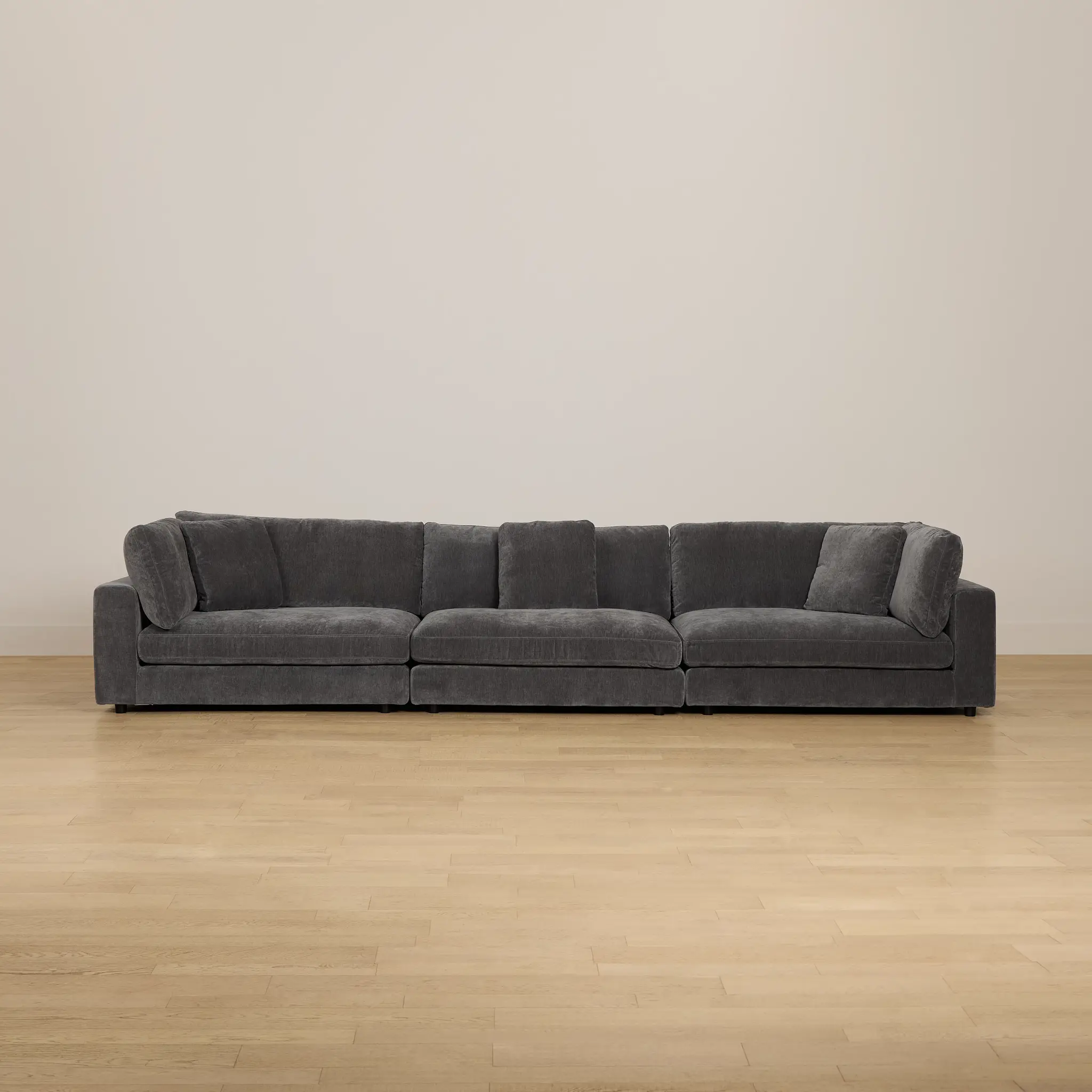 Lounge Dark Gray Fabric 3 Piece Modular Sofa Lounge Dark Gray Fabric 3 Piece Modular Sofa