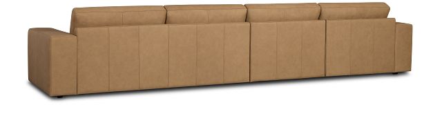 Kellan Light Brown Leather Small Left Chaise Sectional