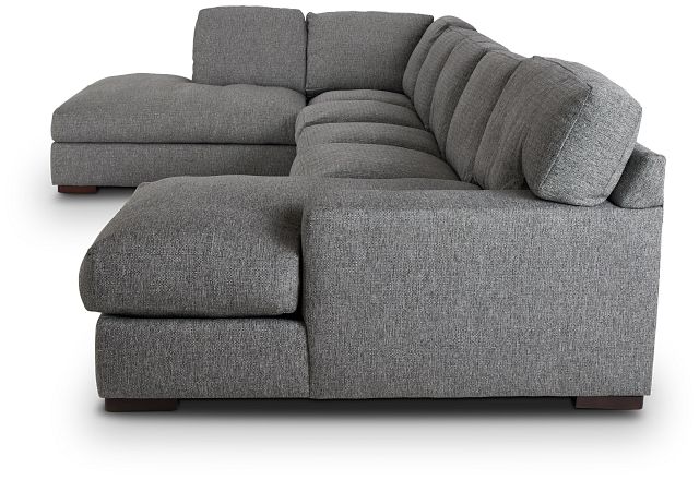 Veronica Dark Gray Down Large Left Bumper Sectional