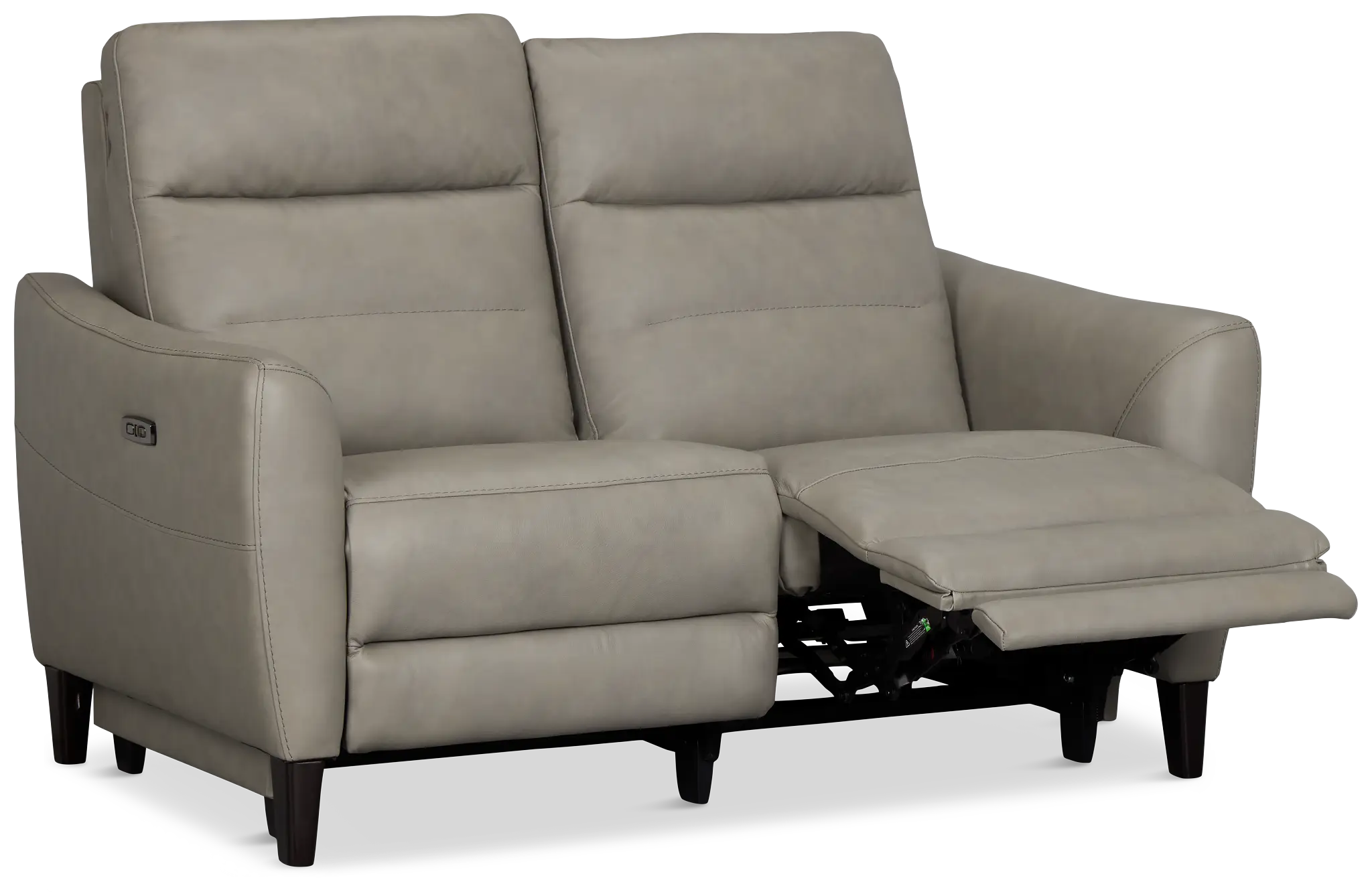 Keaton Gray Lthr/vinyl Power Reclining Loveseat W/ Power Headrest Keaton Gray Lthr/vinyl Power Reclining Loveseat W/ Power Headrest