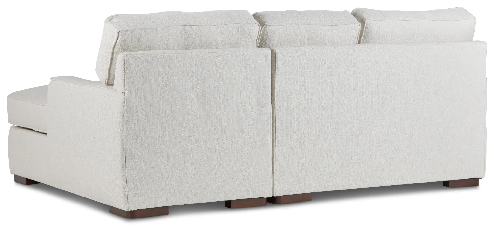 Austin White Fabric Right Chaise Sectional