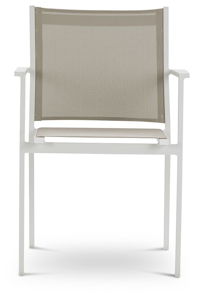 Aventura Champagne Aluminum Sling Arm Chair (3)