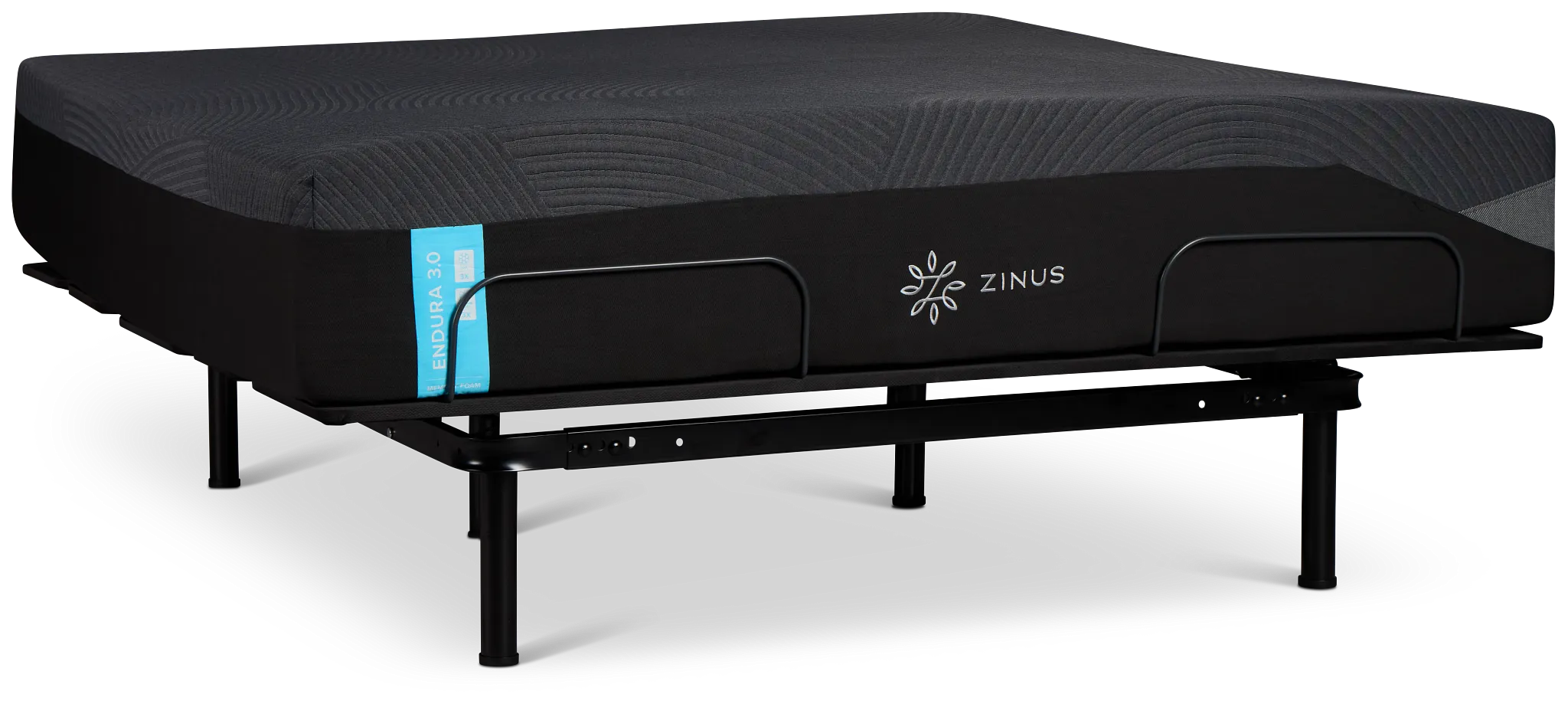 Zinus Endura 3.0 Plush Slat Adjustable Mattress Set
