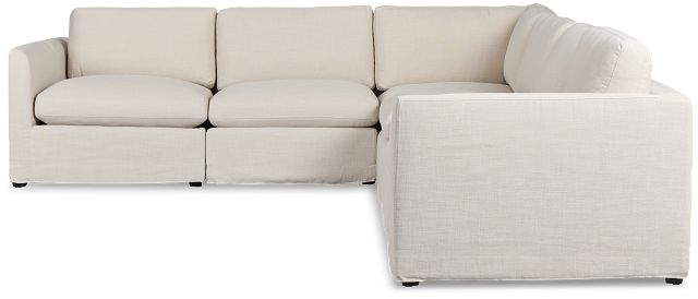 Willow Light Beige Fabric Large Two-arm Sectional