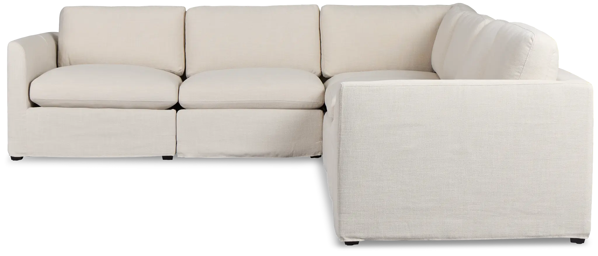 Willow Light Beige Fabric Large Two-arm Sectional Willow Light Beige Fabric Large Two-arm Sectional