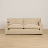 Hudson Beige Fabric Memory Foam Sleeper