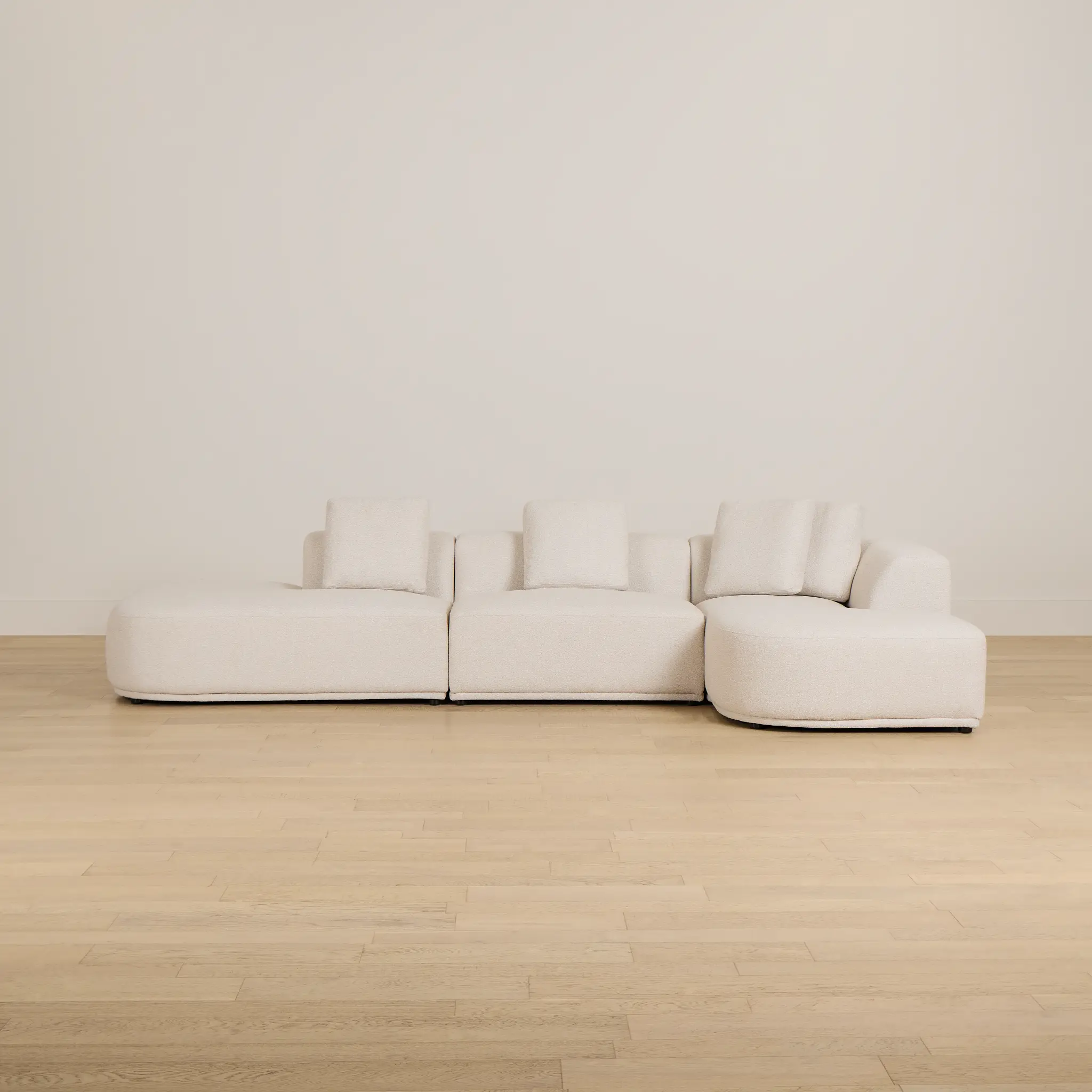 Catalina Beige Fabric Small Right Chaise Sectional Catalina Beige Fabric Small Right Chaise Sectional