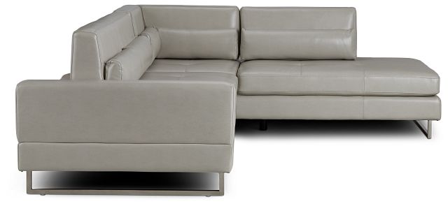 Alec Light Gray Micro Right Chaise Sectional
