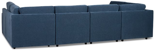 Addie Blue Fabric 8-piece Pit Storage Sectional